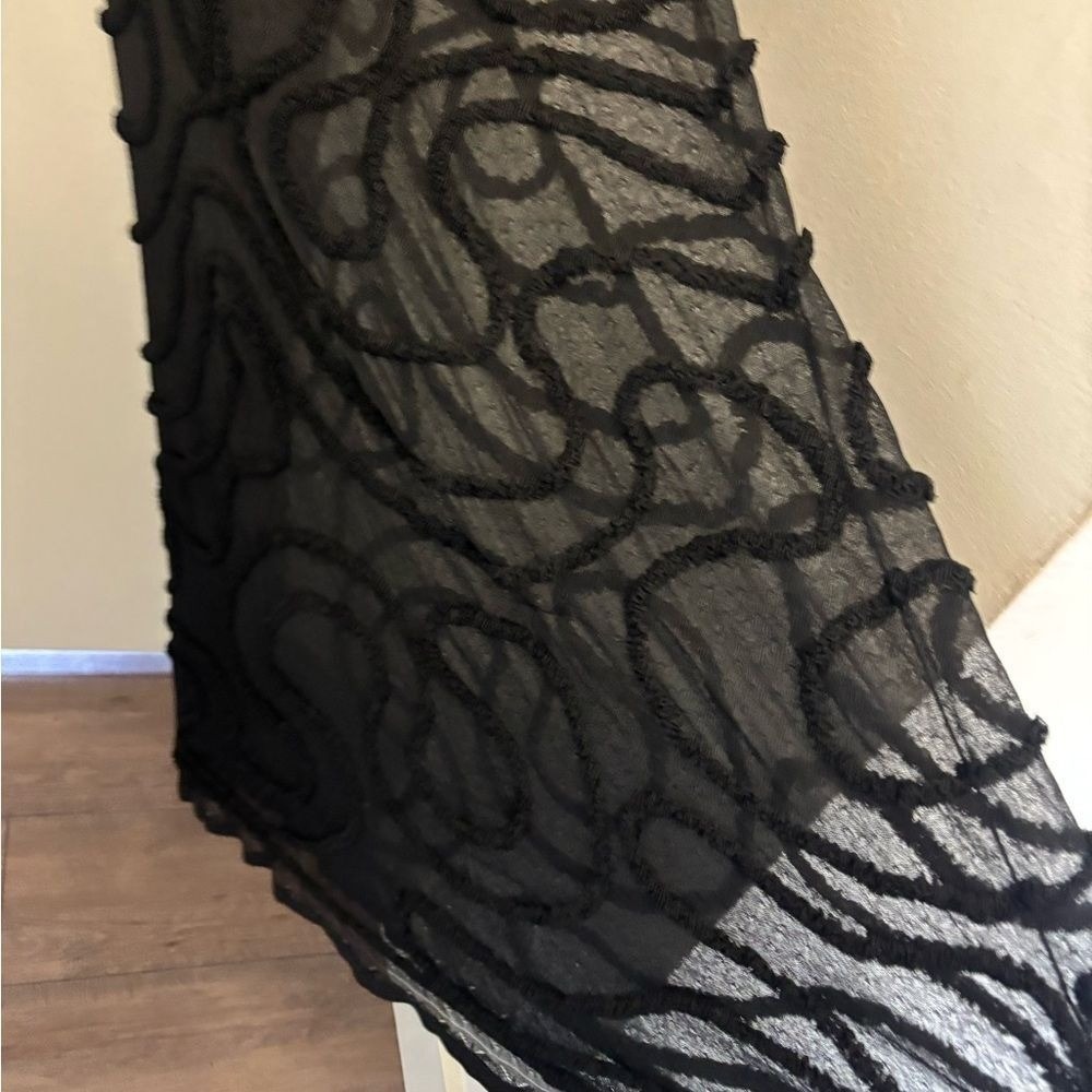 Ulla Johnson Valentina Dress Size Small Black Embroidered Mesh Maxi - Picture 8 of 10